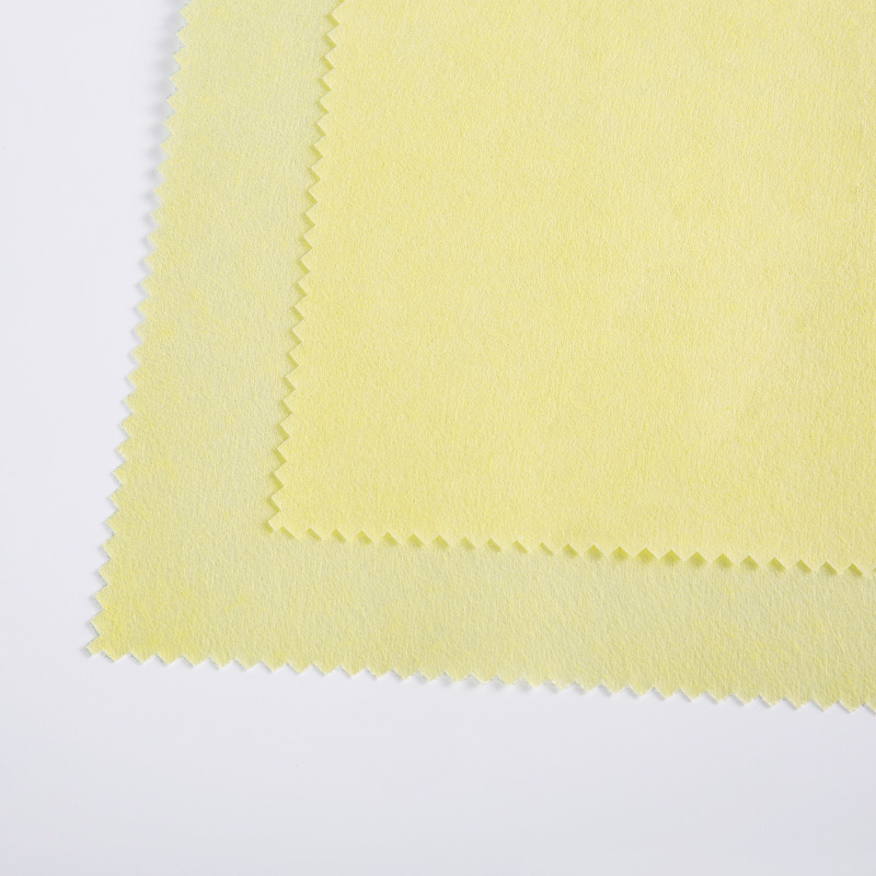 Dilaw na 99.999% Polyester 78G Plain-sized spun lace na hindi pinagtagpi na tela